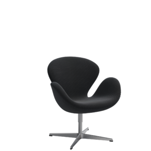 Fritz Hansen Swan Chair - Choice 2024 Serpentine black / grey0198 - aluminium