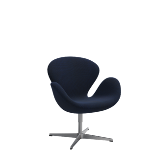 Fritz Hansen Swan Chair - Choice 2024 Serpentine black / blue0428 - aluminium