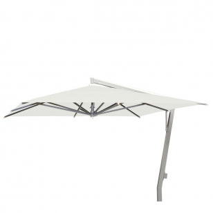 Borek Capri Parasol - 350 cm x 350 cm - Zilver - Sunbrella Wit