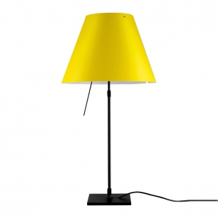 Luceplan Costanza Tafellamp Aluminium - Smart Yellow Lampenkap