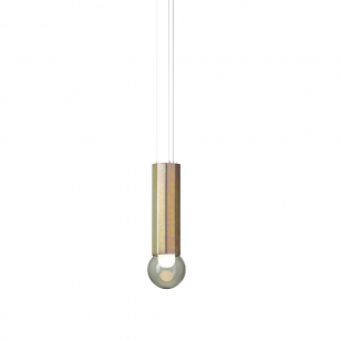 Brokis Prisma Single Hanglamp - Gegalvaniseerd Zink - Ø15 x h. 48 cm.