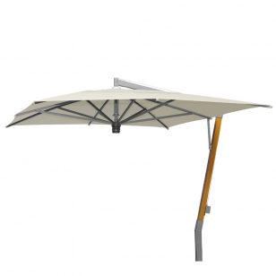 Borek Capri Parasol - 300 cm. x 400 cm. - Teak/Zilver - Sunbrella Ecru