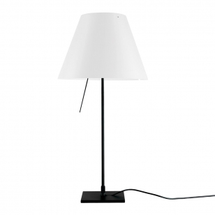 Luceplan Costanza Tafellamp Zwart - Witte Lampenkap