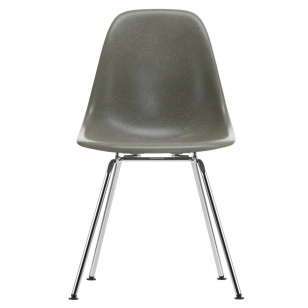 Vitra Eames Fiberglass Chair DSX - Raw Umber/Chroom