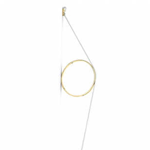 FLOS WireRing Wandlamp Witte Kabel - Gouden Ring