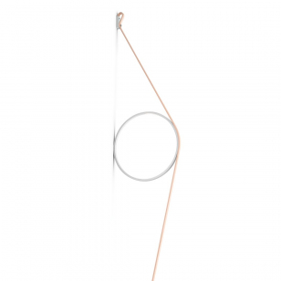 FLOS WireRing Wandlamp Roze Kabel - Witte Ring
