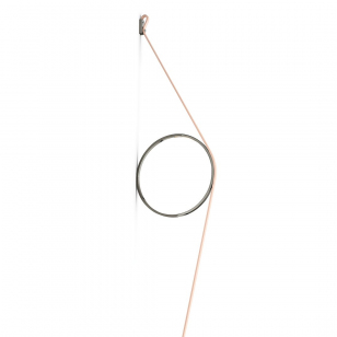 FLOS WireRing Wandlamp Roze Kabel - Zwarte Ring