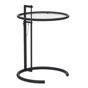 ClassiCon Adjustable Table E 1027 - Zwart/ Helder Glas
