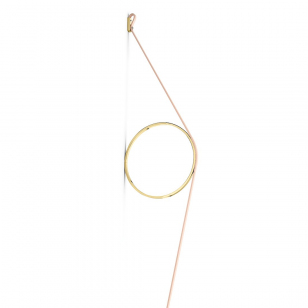 FLOS WireRing Wandlamp Roze Kabel - Gouden Ring