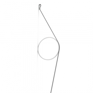 FLOS WireRing Wandlamp Grijze Kabel - Witte Ring