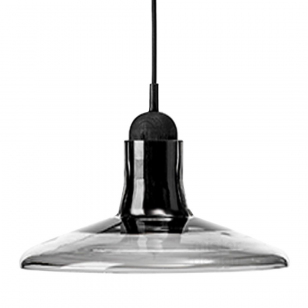 Brokis Shadow Flat Hanglamp XL - Zwart Eiken Glossy Smoke Grey